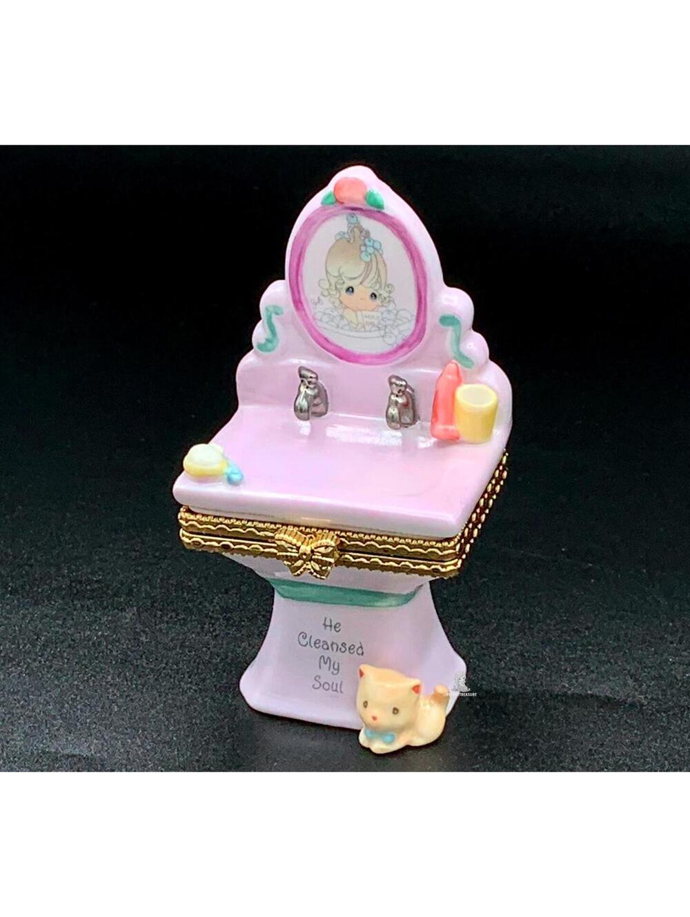 Precious Moments Bathroom Vanity Trinket Box He Cleansed My Soul Decor Gift Art